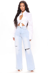 Not Your Girl Ripped Jeans - Light Blue Wash (Copy) Ins Street